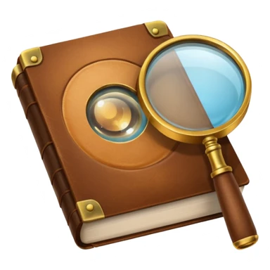 Magnifying glass with a book sticker