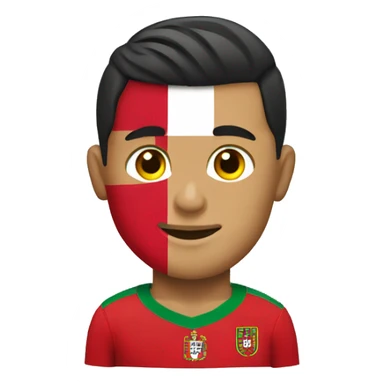Cristiano ronaldo with the flag of Portugal  sticker