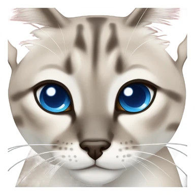 Lynx point Siamese grey and blue eyes sticker