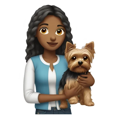 Spanish girl with yorkie sticker