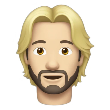 Young Keanu Reeves with blonde hair sticker