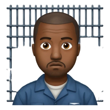 kanye west in prison uniform sticker