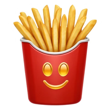 fries in a red container sticker