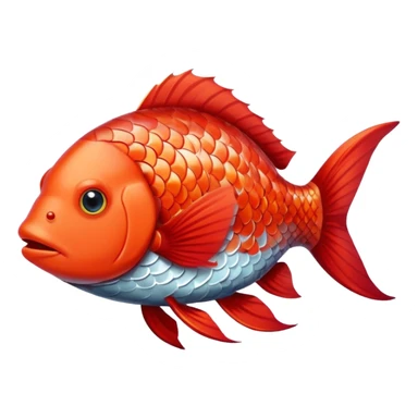 Fish with red hair sticker