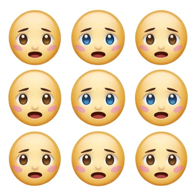 Create anime-inspired emoji faces in a soft Genshin Impact–style.
Expressive glossy eyes, smooth clean linework.
Moods: happy, shocked, crying, angry, smug, excited.
Pastel colors with soft glow.
Clear at small sizes, transparent background. sticker