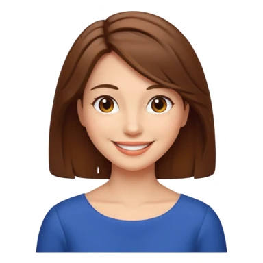 lady with a shoulder-length brown hair sticker
