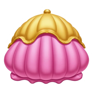 gold rococo pink inflatable puffy shell pastry sticker