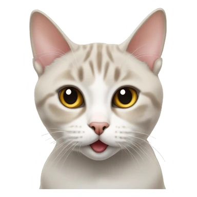 British Short Hair cat with her tounge out sticker
