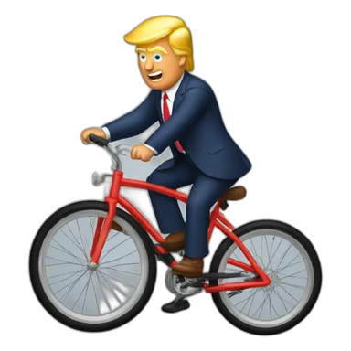 Donald Trump wheelie bicycle sticker