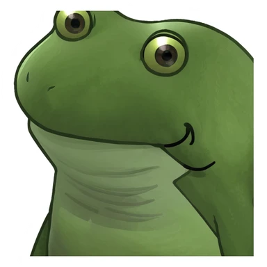 open hand with thumb holding down the ring finger, bufo frog meme style sticker