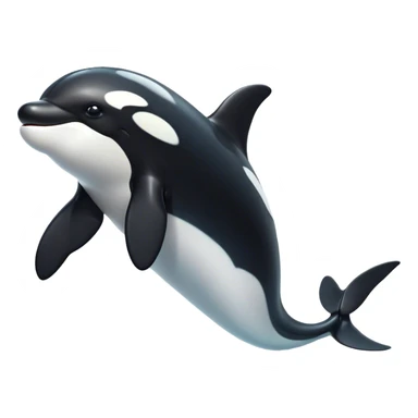 Cinematic Noble orca Portrait Emoji, Poised and majestic, with a sleek, streamlined black-and-white body, piercing intelligent eyes, and a powerful, commanding presence, Simplified yet sharp and sophisticated features, highly detailed, glowing with a soft oceanic radiance, high shine, intelligent and formidable, stylized with an air of deep-sea dominance, focused and alert, soft glowing outline, capturing the essence of an apex predator that appears ready to surge out of the waves with effortless authority! sticker