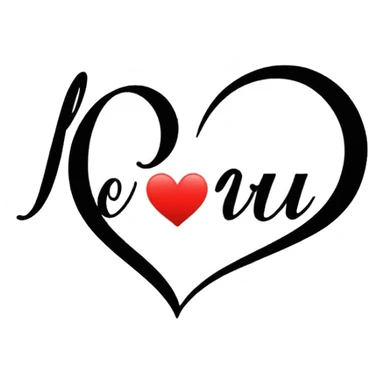 I love you written in cursive  sticker