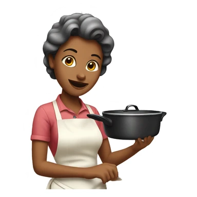 Housewife cooking sticker
