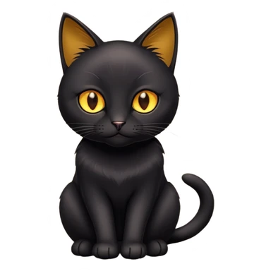 Black cat with golden eyes sticker