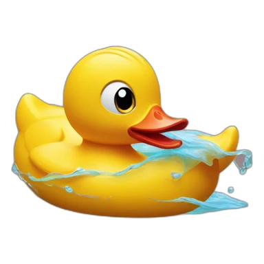 squished rubber duck sticker