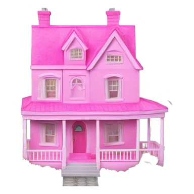 Pink Barbie dream house dollhouse sticker
