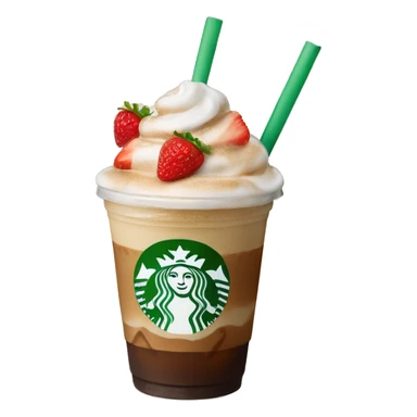 Starbuck ice coffee with strawberries sticker