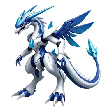 Modern Futuristic Kyurem-reshiram-dialga-Suicune-hybrid, full body sticker