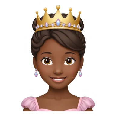 ballet bun  black princess sticker