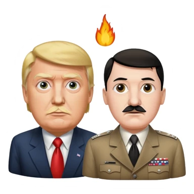 Trump and hitler sticker