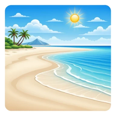 playa paisaje sin que sea un cuadro  sticker