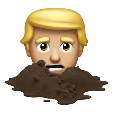 Donald trump eating mud sticker