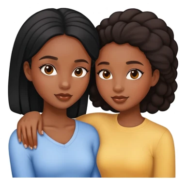 A pretty black girl with her pretty bestie sticker