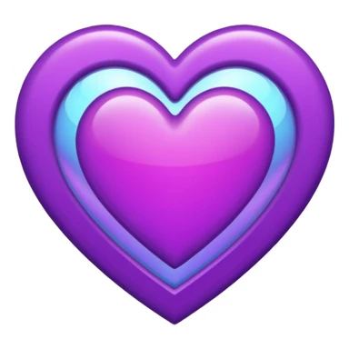 extra saturated purple heart with a holographic border sticker