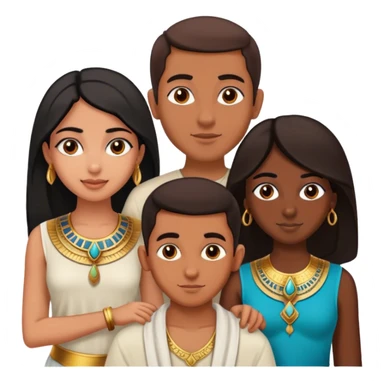 5 bestfriends, 1 Egyptian man, 1 indian girl 1 persian girl 1 moroccan boy 1 black boy sticker