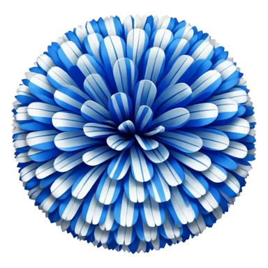 blue and white cheer pom poms sticker