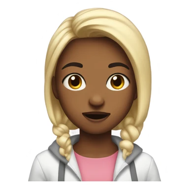 A girl being aggressively cute sticker