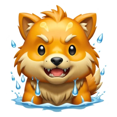 Scary Watery Silly Lairon-Growlithe-beast sticker