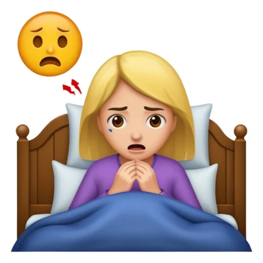woman having nightmare sticker