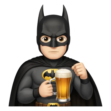 Batman au bistrot bois une bière  sticker