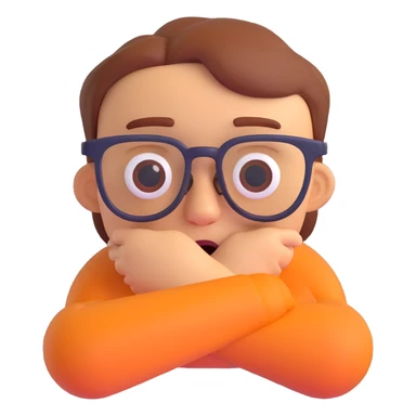 sad nerd emoji with expressive face and glasses sticker