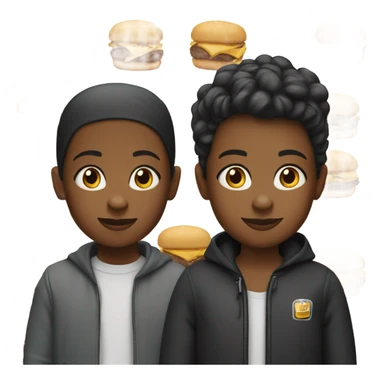 2 black Twin brothers and 2 white twin sisters. At McDonald’s  sticker