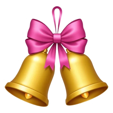 campanas navideñas con lazo rosado sticker