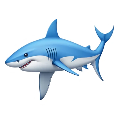 Un tiburón con tenías azules Nike  sticker