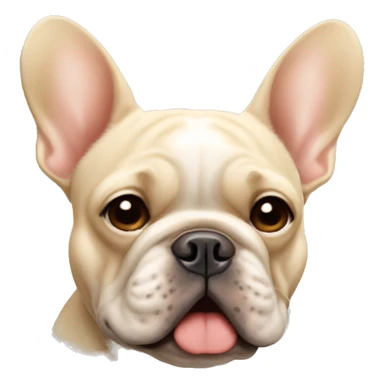 A beige French Bulldog  sticker