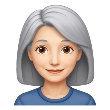 Femme 53 ans cheveux gris sticker