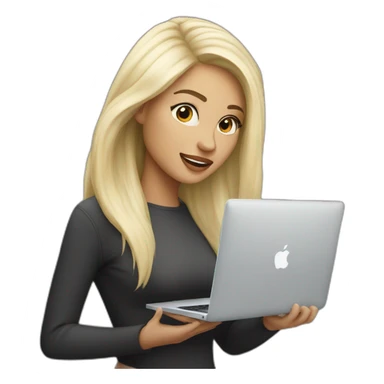 platinum-blonde-girl-with-macbook sticker