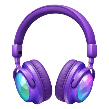 Glitter Purple and Cian headset sticker