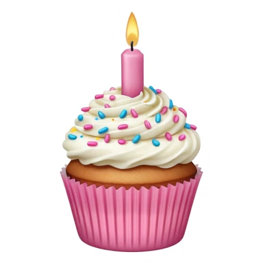 cupcake with pink candle sticker