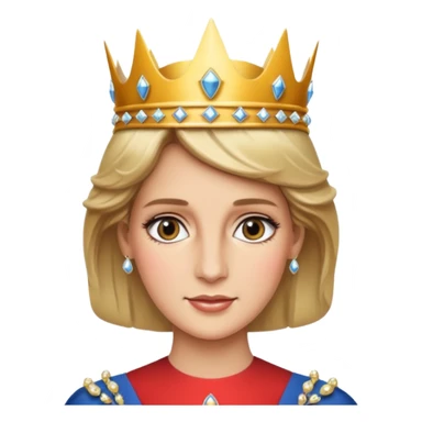 content face, Princess Diana with a crown sticker