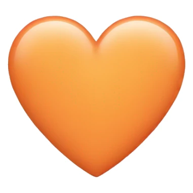Pastel orange love heart  sticker