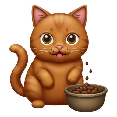 poop getting eaten by a cat sticker