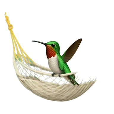 hummingbird in a hammock sticker