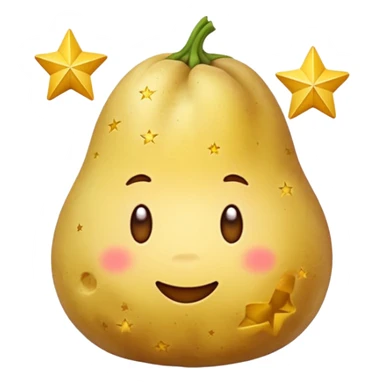 Patate mignon avec des étoiles  sticker