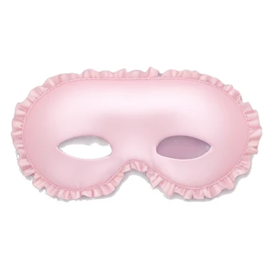 Light pink Frilly satin sleep mask no eyes sticker
