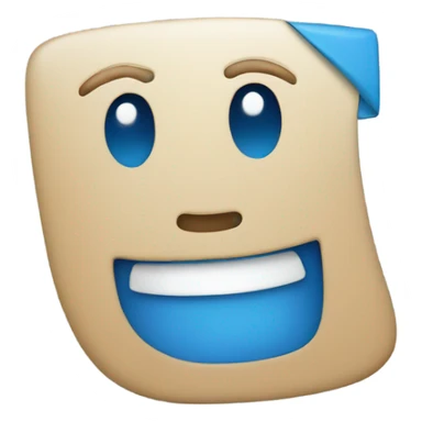 Letter a in blue sticker